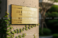 Bảng tên công ty được gia công ăn mòn inox bề mặt