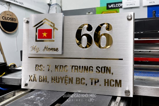 Làm Bảng Số Nhà Inox Theo Yêu Cầu