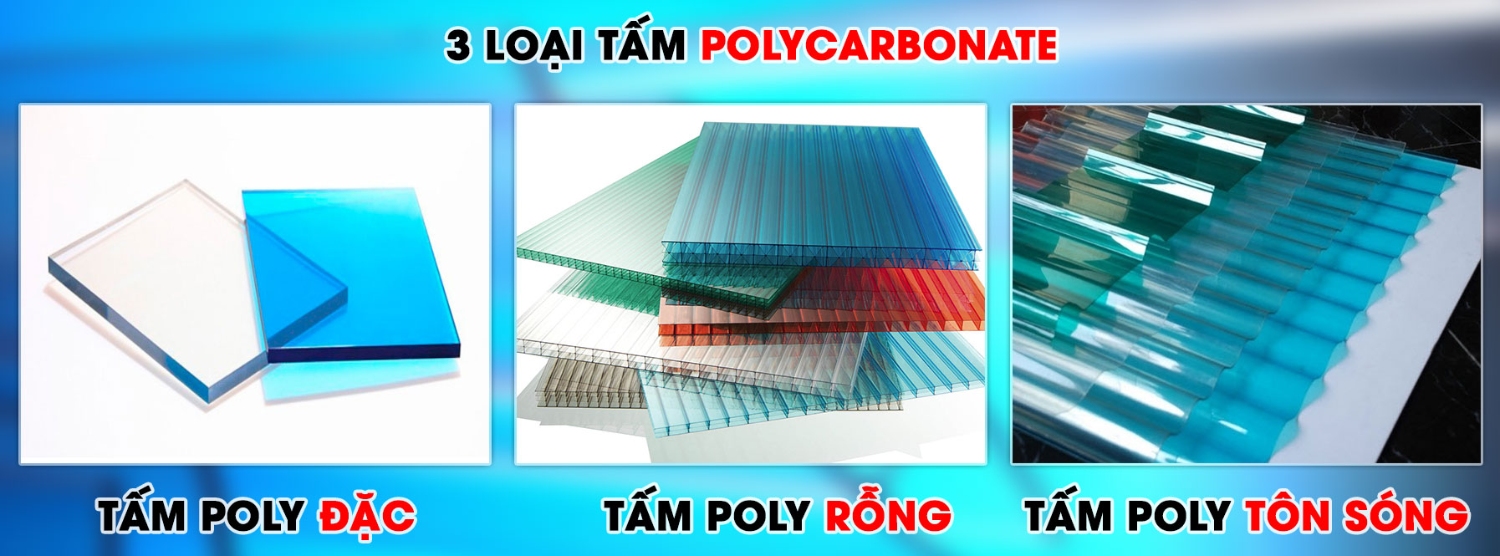3 loại Tấm polycarbonate