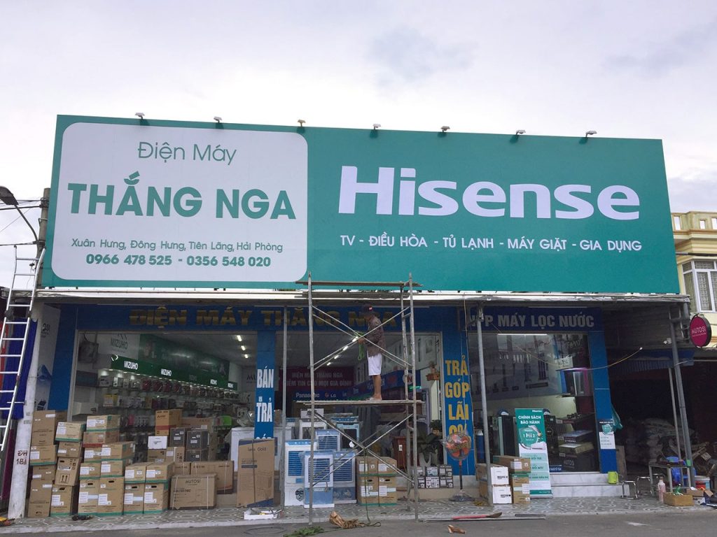 Biển hiệu cửa hàng điện nướcg 2sadas